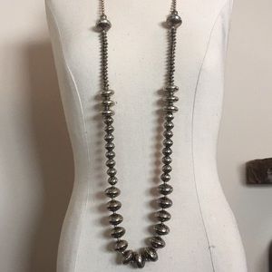 Chico’s long tribal gold necklace